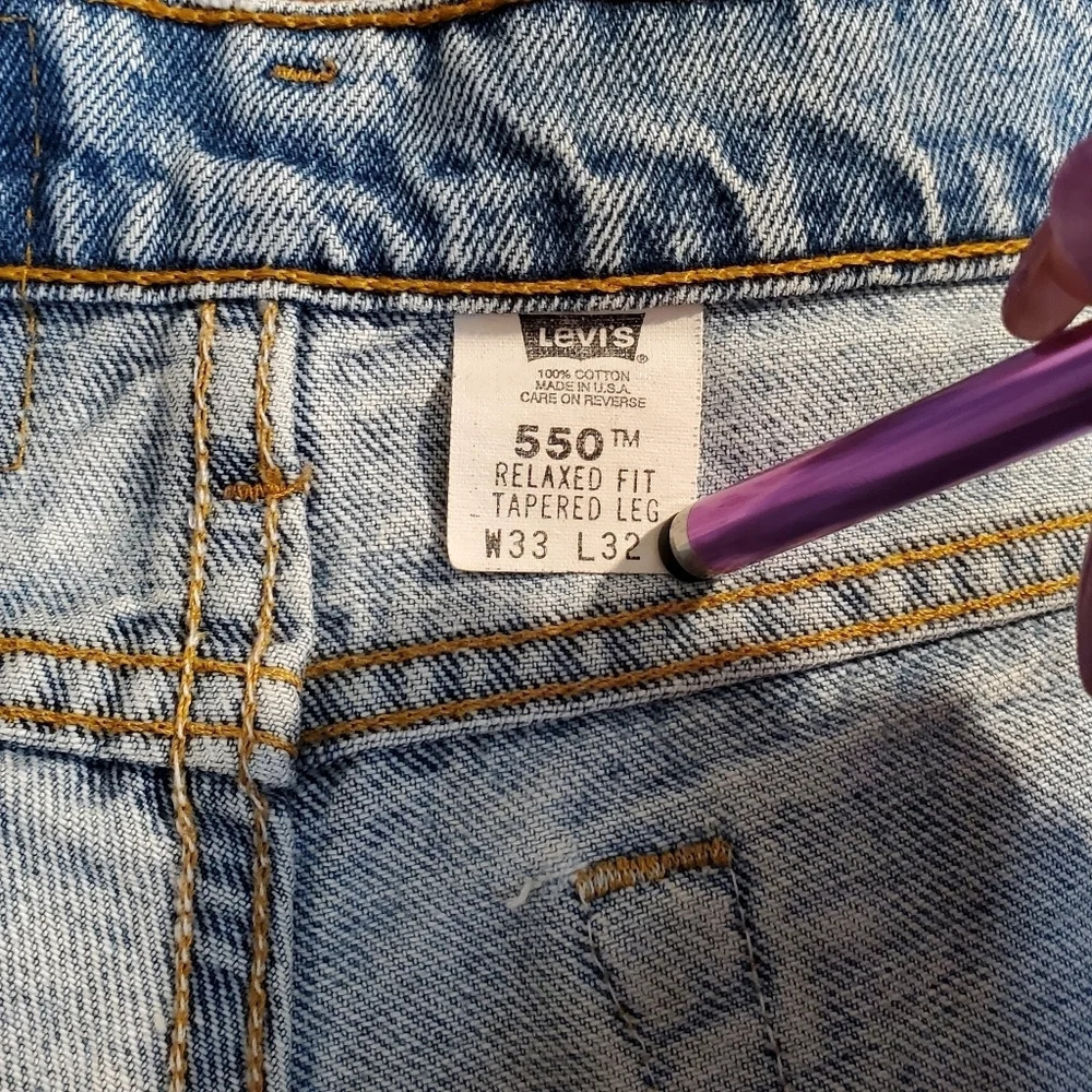 5. 1995 ~Vintage Levi's 💙 550 ~ 33 x 32 ~ September ~ - Picture 7 of 16